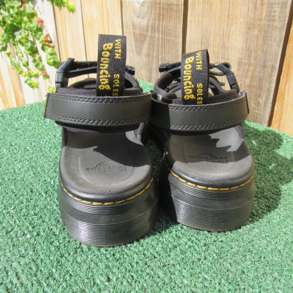 Doc Dr. Martens Gun Metal Gray Webbing Forster Sandals Men Size 8 Womens 9 AW004 - Picture 4 of 9